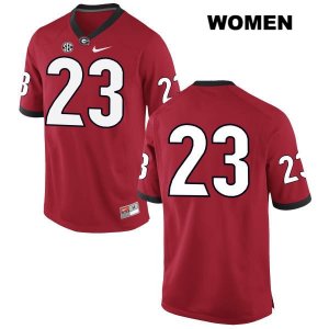 Women's Georgia Bulldogs NCAA #23 Jake Skole Nike Stitched Red Authentic No Name College Football Jersey XIS7554WS